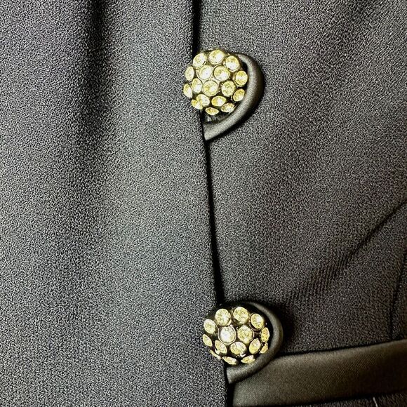 Chiara by Bloomsburg Crepe Vtg Dress Sz 11 Zip Up Front Goth Steampunk Unique - Picture 5 of 14